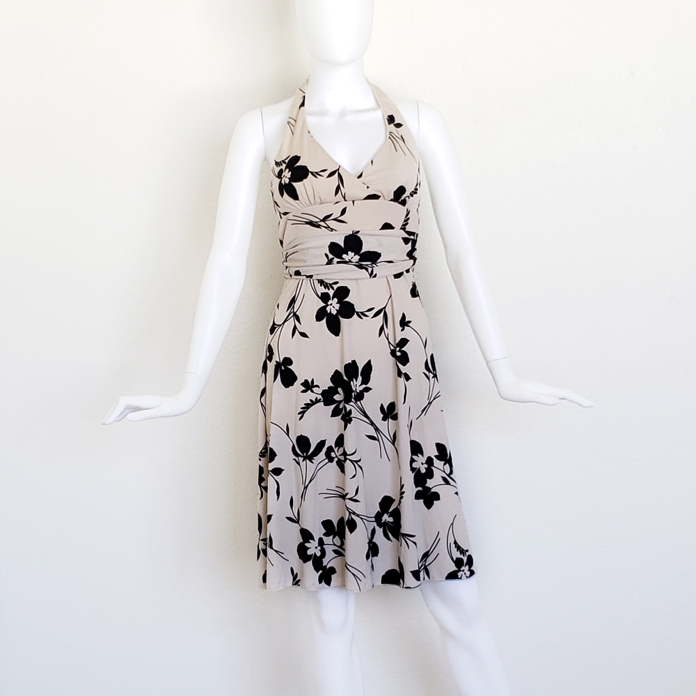 WOMEN'S FLORAL HALTER DRESS